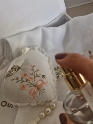 Toalha e fralda de mão - jardim flores - tons em rosé